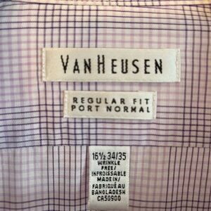 Van Heusen Men's Lavender Plaid Dress Shirt